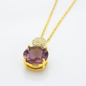 18K gold plated Zultanite Necklace